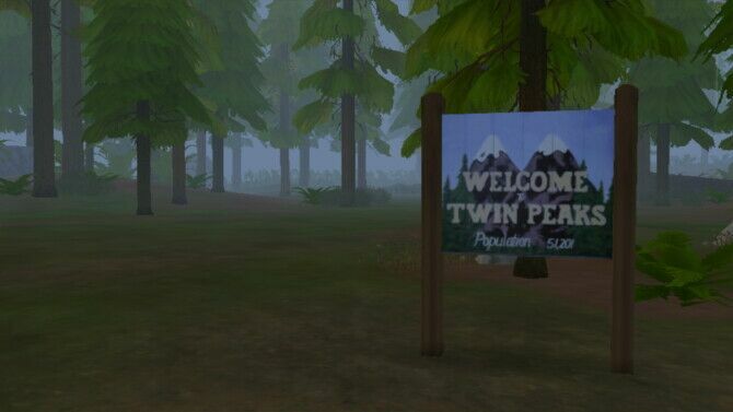 Twin Peaks Town Sign By Staberinde 2 sims 4 cc twin peaks town sign by staberinde 3