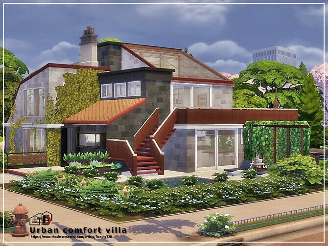 Urban Comfort Villa By Danuta720 1 Urban Comfort Villa By Danuta720 Sims 4 CC