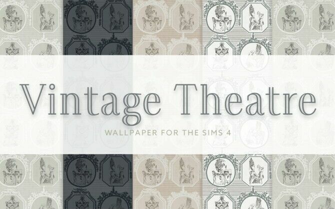 Vintage Theatre Wallpaper At Simplistic 1 Vintage Theatre Wallpaper At Simplistic Sims 4 CC