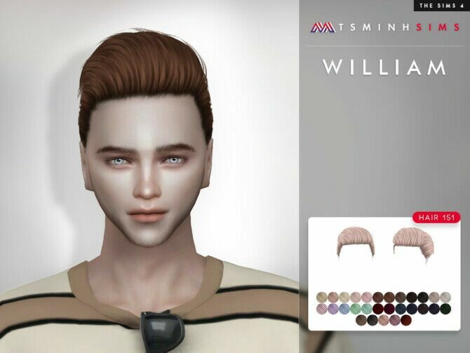 William Hair 151 By Tsminhsims 1 William Hair 151 By Tsminhsims Sims 4 CC