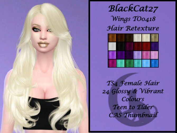 Wings TO0418 Hair Retexture By Blackcat27 1 Wings TO0418 Hair Retexture By Blackcat27 Sims 4 CC