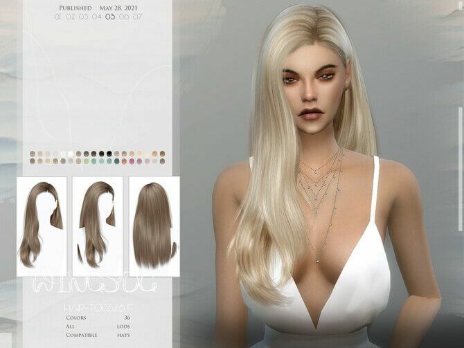 Wings-To0526 Hair By Wingssims 1 Wings-To0526 Hair By Wingssims Sims 4 CC
