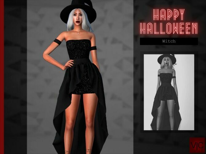 Witch Halloween VI Outfit By VIY Sims 1 Witch Halloween VI Outfit By VIY Sims Sims 4 CC