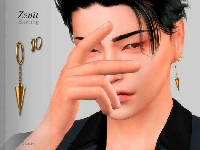 Zenit Earrings By Suzue 1 Zenit Earrings By Suzue Sims 4 CC