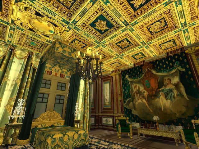 Amazing Golden Ornamented Ceilings SET II & III At Anna Quinn Stories 1 Amazing Golden Ornamented Ceilings SET II & III At Anna Quinn Stories Sims 4 CC