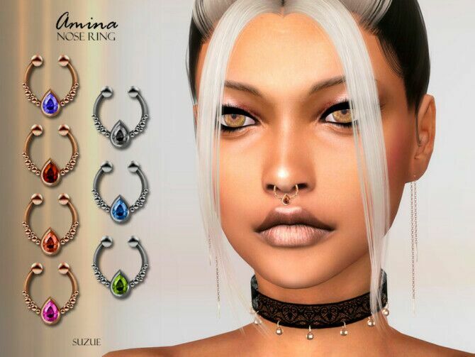 Amina Piercing By Suzue 1 Amina Piercing By Suzue Sims 4 CC