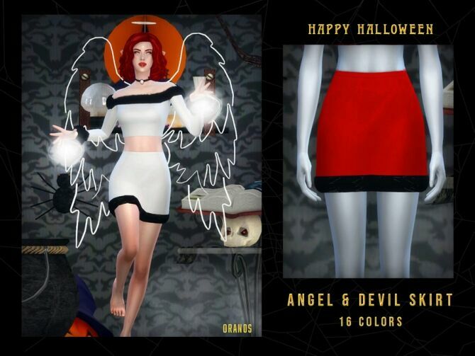 Angel & Devil Skirt By Oranostr 1 Angel & Devil Skirt By Oranostr Sims 4 CC