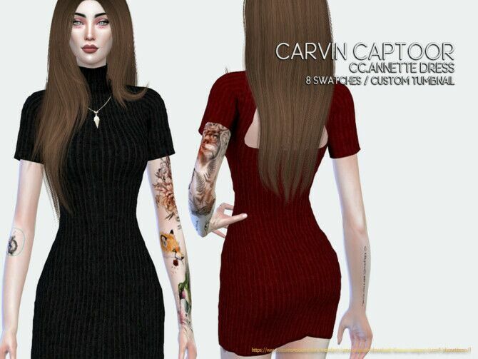 Annette Dress By Carvin Captoor 1 Annette Dress By Carvin Captoor Sims 4 CC