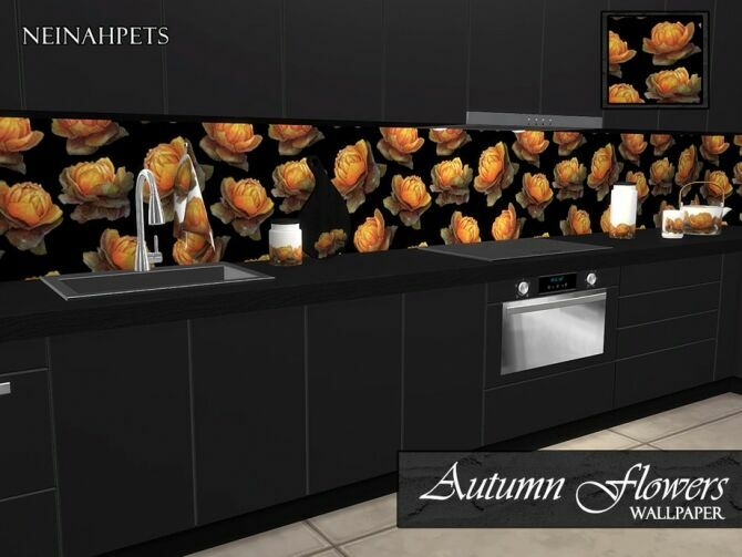 Autumn Flowers Wallpaper By Neinahpets 1 Autumn Flowers Wallpaper By Neinahpets Sims 4 CC
