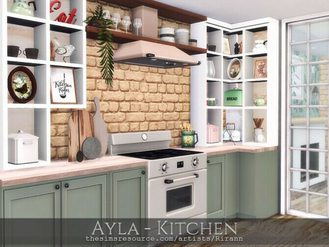 Ayla Kitchen By Rirann 1 Ayla Kitchen By Rirann Sims 4 CC