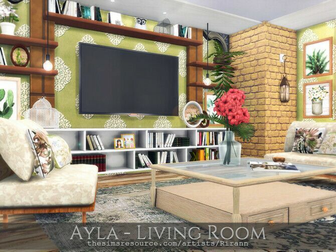 Ayla Living Room By Rirann 1 Ayla Living Room By Rirann Sims 4 CC