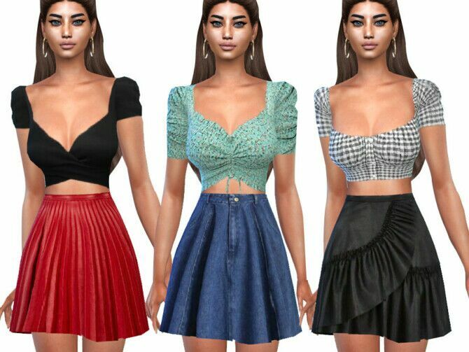 Casual Skirt MIX By Saliwa 1 Casual Skirt MIX By Saliwa Sims 4 CC
