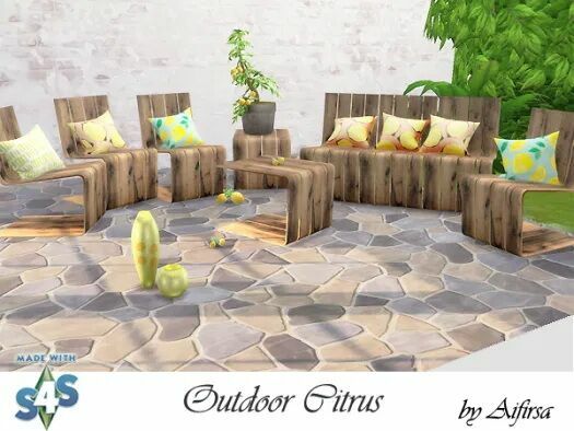 Citrus Outdoor SET At Aifirsa 1 Citrus Outdoor SET At Aifirsa Sims 4 CC