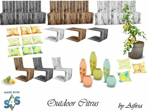 Citrus Outdoor SET At Aifirsa 2 sims 4 cc citrus outdoor set at aifirsa 2