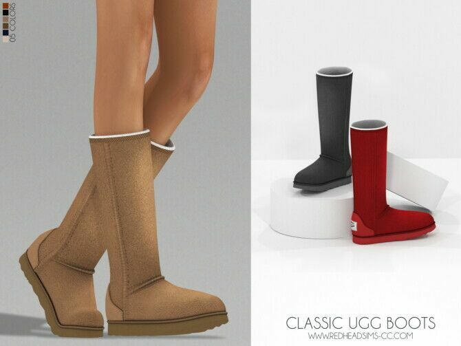 Classic UGG Boots At Redheadsims 1 Classic UGG Boots At Redheadsims Sims 4 CC