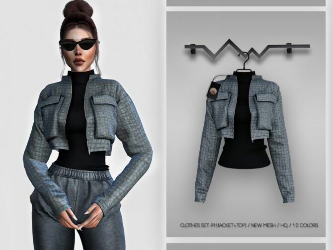 Clothes SET-91 Jacket+Top BD345 By Busra-Tr 1 Clothes SET-91 Jacket+Top BD345 By Busra-Tr Sims 4 CC