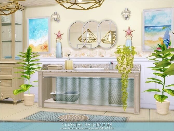 Coastal Bathroom By Mychqqq 2 sims 4 cc coastal bathroom by mychqqq 2