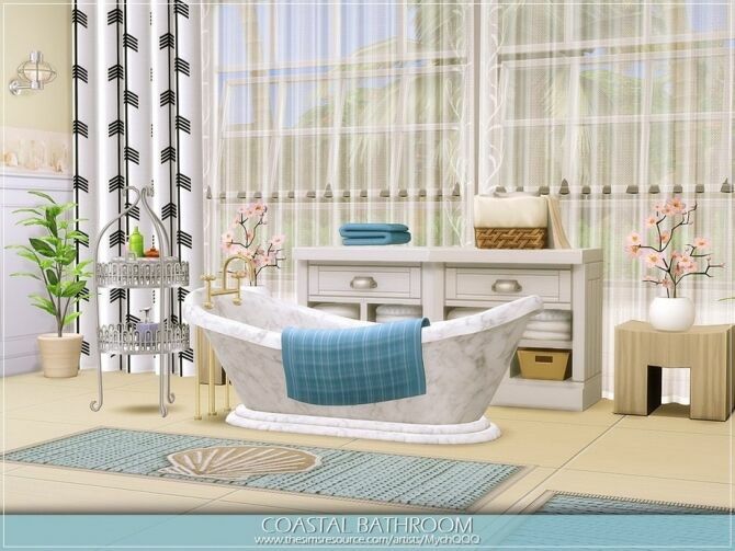 Coastal Bathroom By Mychqqq 3 sims 4 cc coastal bathroom by mychqqq 3