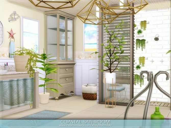 Coastal Bathroom By Mychqqq 4 sims 4 cc coastal bathroom by mychqqq 4