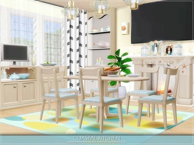 Coastal Kitchen By Mychqqq 4 sims 4 cc coastal kitchen by mychqqq 2