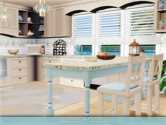 Coastal Kitchen By Mychqqq 2 sims 4 cc coastal kitchen by mychqqq 4