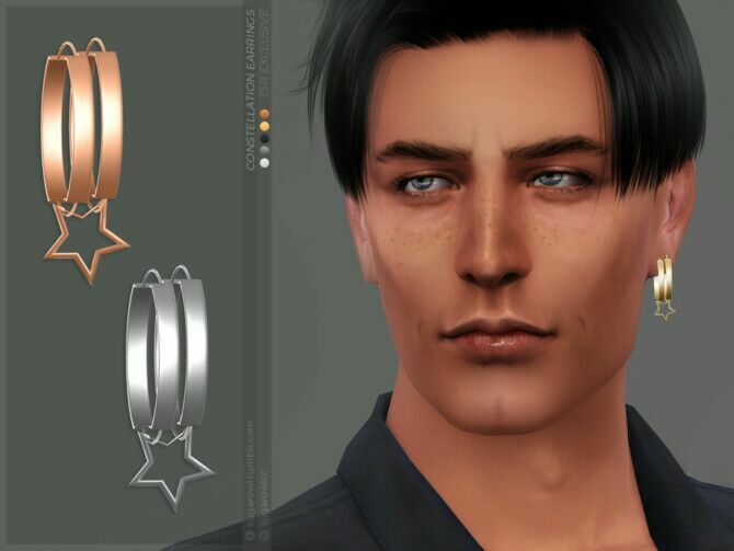 Constellation Earrings | Left By Sugar OWL 1 Constellation Earrings | Left By Sugar OWL Sims 4 CC