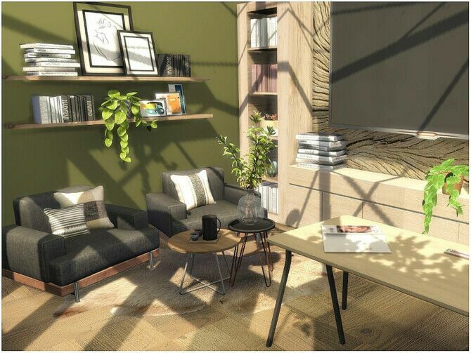 Cozy Office By Lotsbymanal 2 sims 4 cc cozy office by lotsbymanal 2
