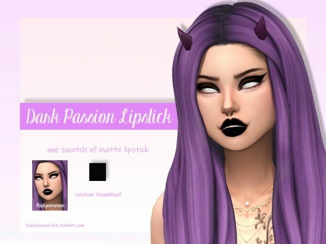 Dark Passions Lipstick By Ladysimmer94 1 Dark Passions Lipstick By Ladysimmer94 Sims 4 CC