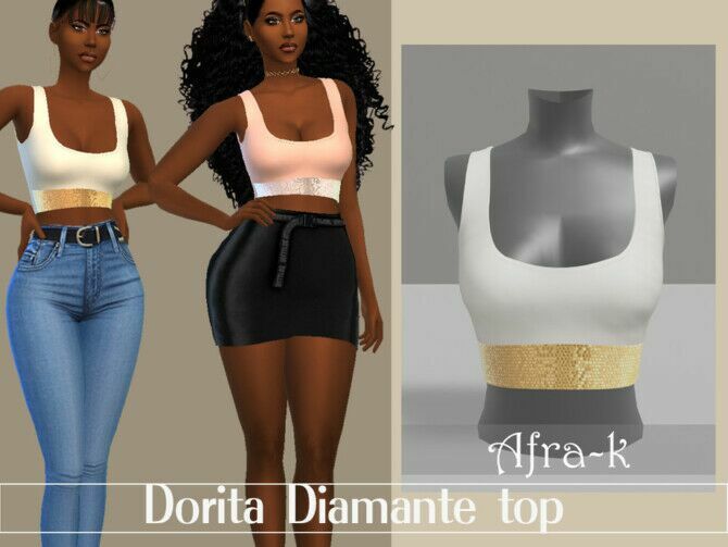 Dorita Diamante Swimsuit TOP By Akaysims 1 Dorita Diamante Swimsuit TOP By Akaysims Sims 4 CC
