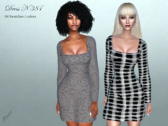 Dress N 384 By Pizazz 1 Dress N 384 By Pizazz Sims 4 CC