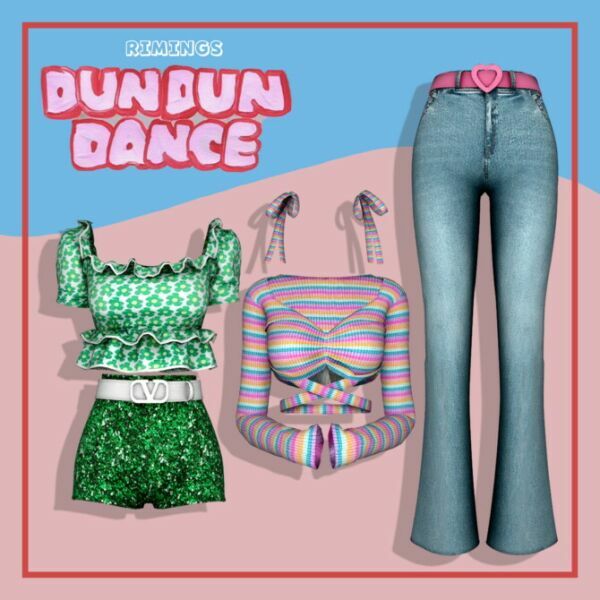 DUN DUN Dance Outfit At Rimings 1 DUN DUN Dance Outfit At Rimings Sims 4 CC