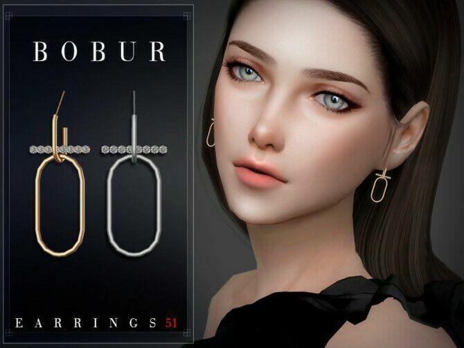 Earrings 51 By Bobur3 1 Earrings 51 By Bobur3 Sims 4 CC