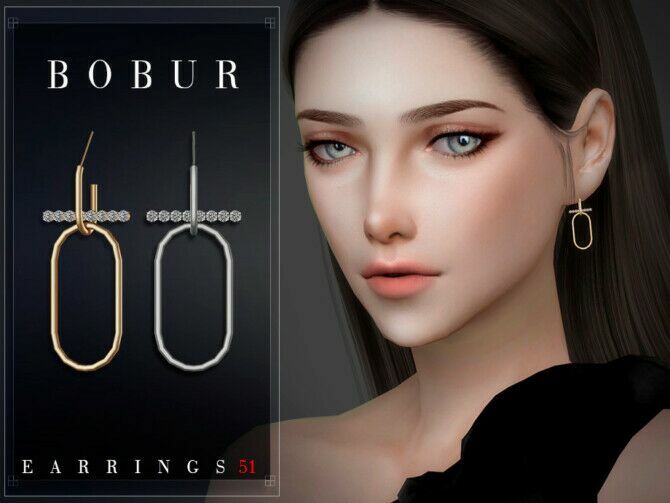 Earrings 51 By Bobur3 2 sims 4 cc earrings 51 by bobur3 2