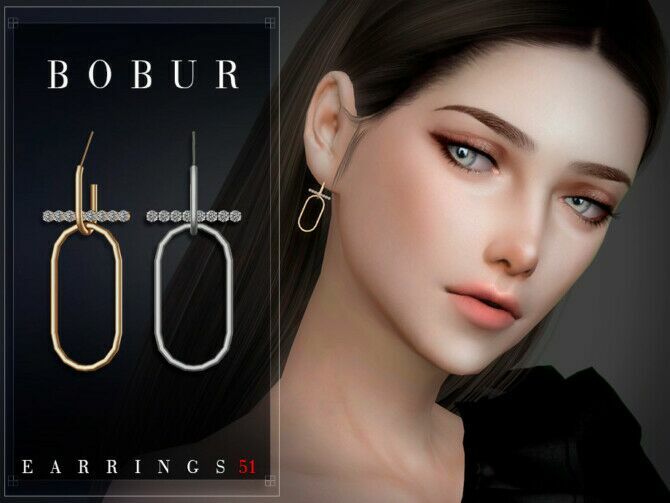 Earrings 51 By Bobur3 3 sims 4 cc earrings 51 by bobur3 3