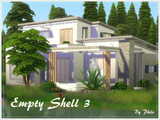 Empty Shell 3 House By Philo 1 Empty Shell 3 House By Philo Sims 4 CC