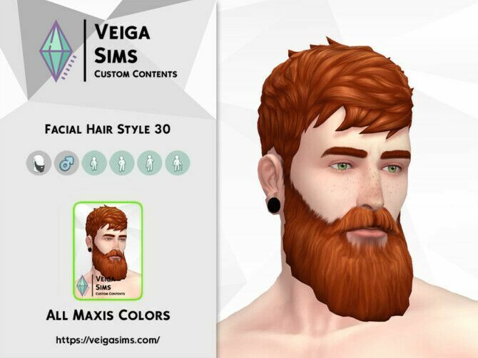 Facial Hair Style 30 By David_Mtv 1 Facial Hair Style 30 By David_Mtv Sims 4 CC