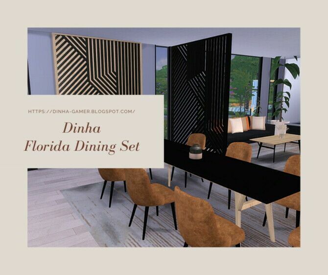 Florida Dining SET At Dinha Gamer 1 Florida Dining SET At Dinha Gamer Sims 4 CC