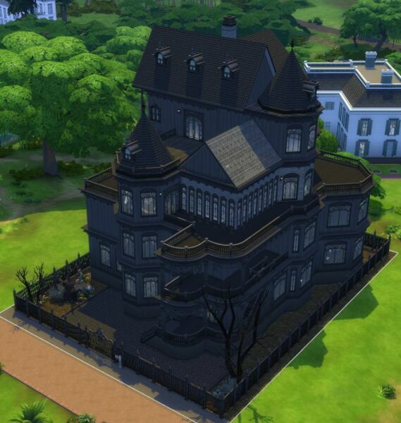 Four-Story Revamp Ophelia Mansion By Xordevoreaux 4 sims 4 cc four story revamp ophelia mansion by xordevoreaux 2