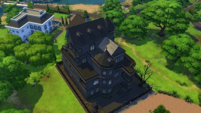 Four-Story Revamp Ophelia Mansion By Xordevoreaux 2 sims 4 cc four story revamp ophelia mansion by xordevoreaux 3