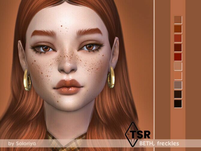 Freckles Beth By Soloriya 1 Freckles Beth By Soloriya Sims 4 CC