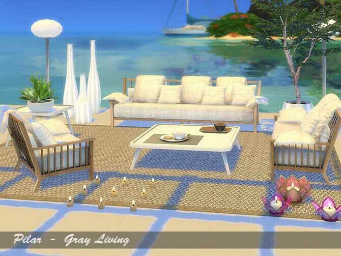 Gray Living By Pilar 4 sims 4 cc gray living by pilar 2