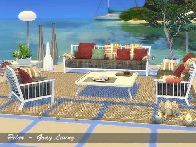 Gray Living By Pilar 3 sims 4 cc gray living by pilar 4