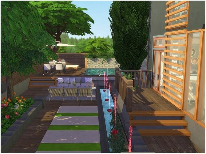 Gray Modern Home By Lotsbymanal 3 sims 4 cc gray modern home by lotsbymanal 2