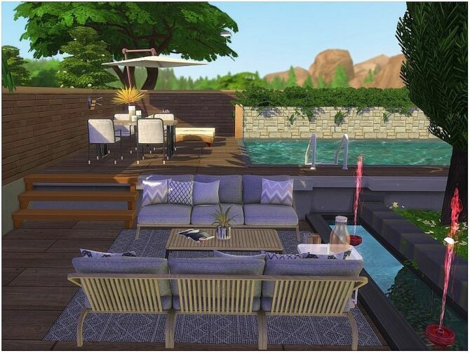 Gray Modern Home By Lotsbymanal 2 sims 4 cc gray modern home by lotsbymanal 4
