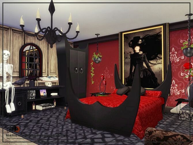 Halloween Bedroom By Danuta720 1 Halloween Bedroom By Danuta720 Sims 4 CC
