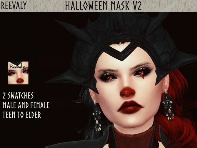 Halloween Mask V2 By Reevaly 1 Halloween Mask V2 By Reevaly Sims 4 CC