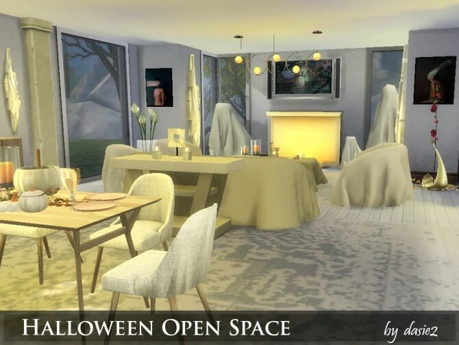Halloween Open Space Room By Dasie2 1 Halloween Open Space Room By Dasie2 Sims 4 CC