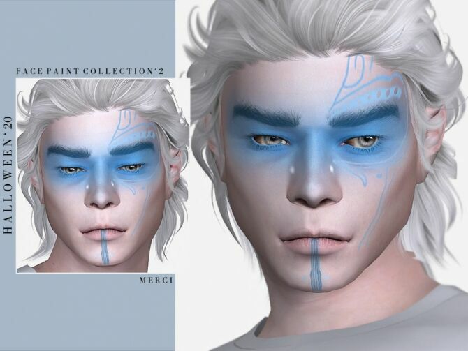 Halloween’20 Face Paint Collection’2 By Merci 1 Halloween’20 Face Paint Collection’2 By Merci Sims 4 CC