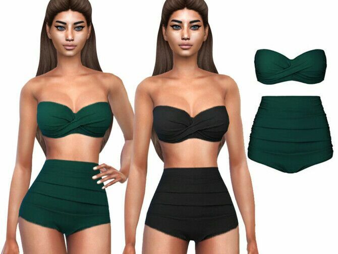 High Waisted Swimsuits By Saliwa 1 High Waisted Swimsuits By Saliwa Sims 4 CC