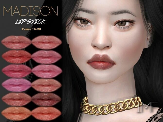 IMF Madison Lipstick N.294 By Izziemcfire 1 IMF Madison Lipstick N.294 By Izziemcfire Sims 4 CC